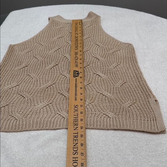 Marled Stunning Cruise into Crochet Racer Back layering Sweater 3Button V Neck L - Picture 12 of 14